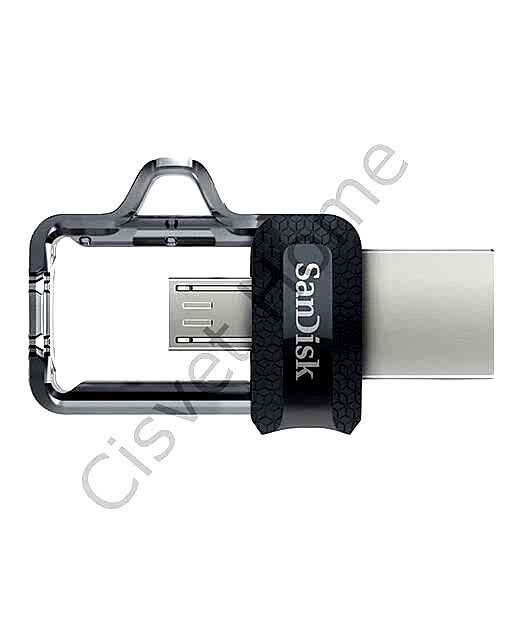 SanDisk Ultra Dual Drive m3 128GB USB 3.0, Type-C & Type-A, Grey/Silver