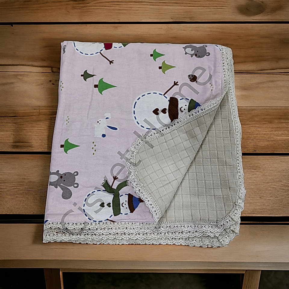 Pazen Çift Taraflı Bebek Battaniyesi 70x70 cm
