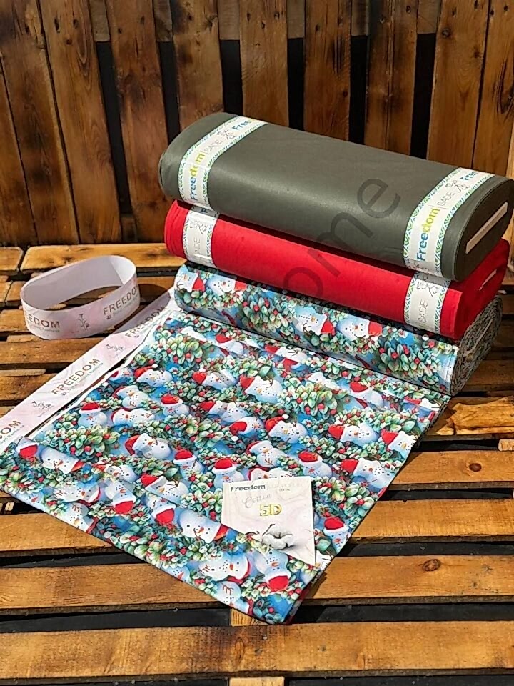 5D Dijital Poplin Kumaş Kardan Adam – 240 cm  %100 Pamuk  130 GSM
