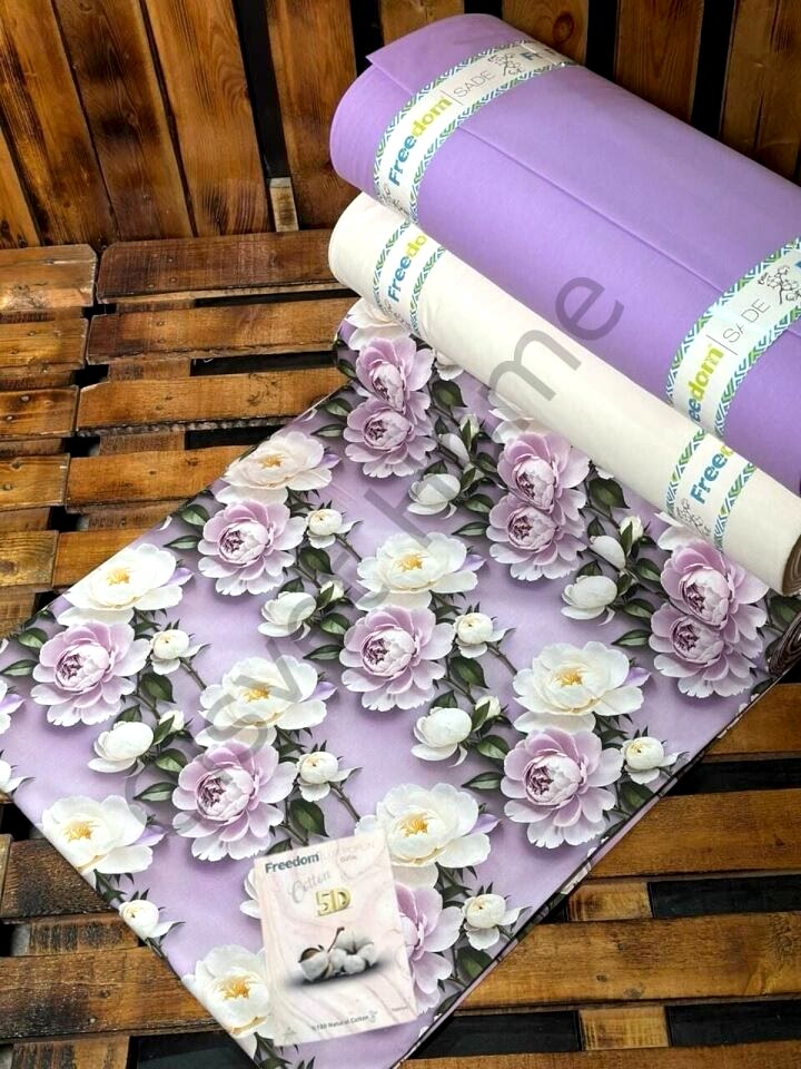 5D Desenli Dijital Poplin Kumaş   – 240 cm  %100 Pamuk  130 GSM