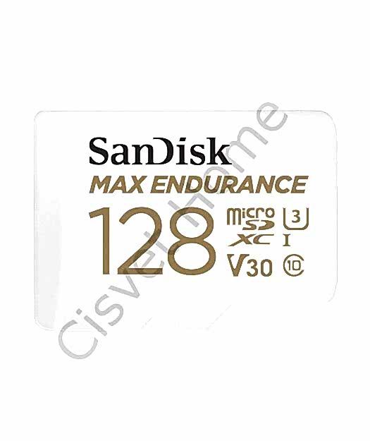 SanDisk MAX ENDURANCE 128GB microSDXC + SD Adaptör – 100MB/s Okuma, 40MB/s Yazma, Class 10, UHS-I U3, V30, Dayanıklı Tasarım